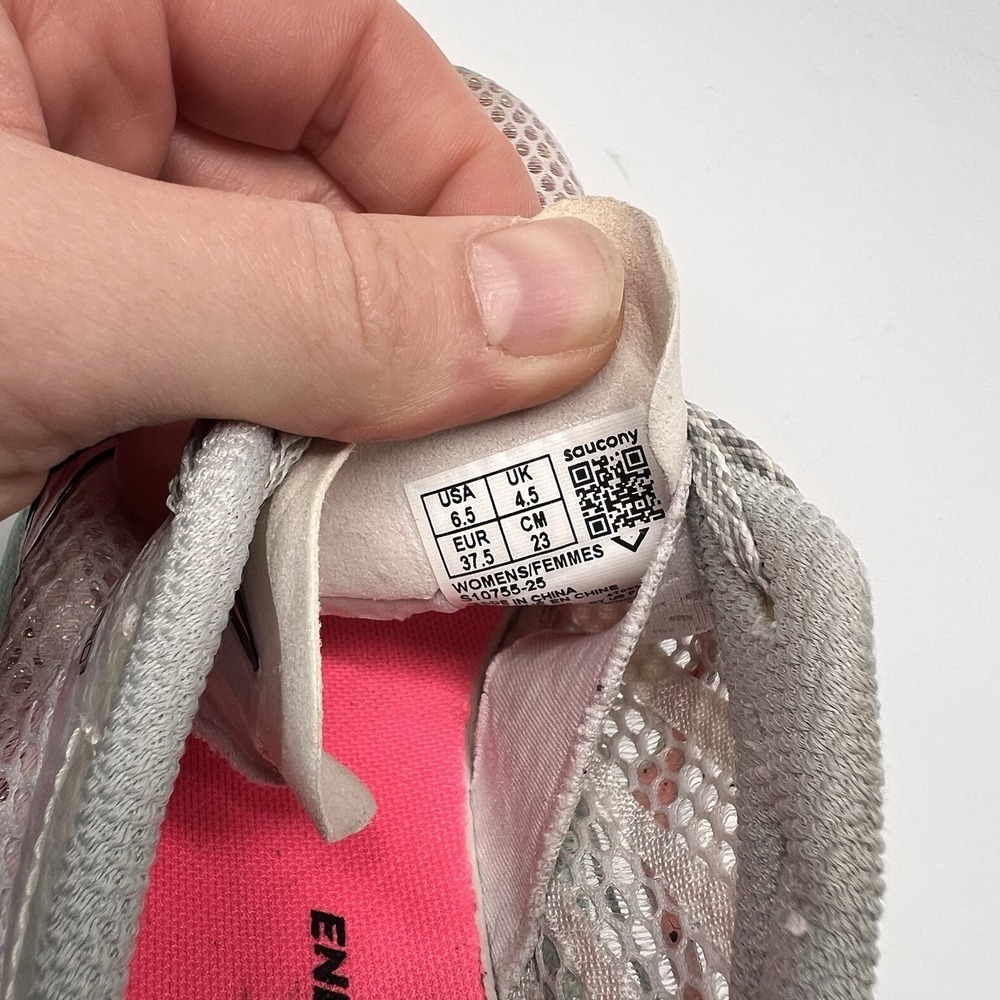 Saucony Women's Endorphin Pro 3 Running Shoes Fog ViziPink 6.5 Marathon Racing - Picture 10 of 10